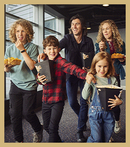 A family enjoying lots of rewards from Treasure