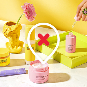 A selection of beauty products including face cream and eye cream. 				